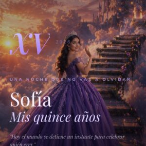Invitación Digital 15 años Lila Premium